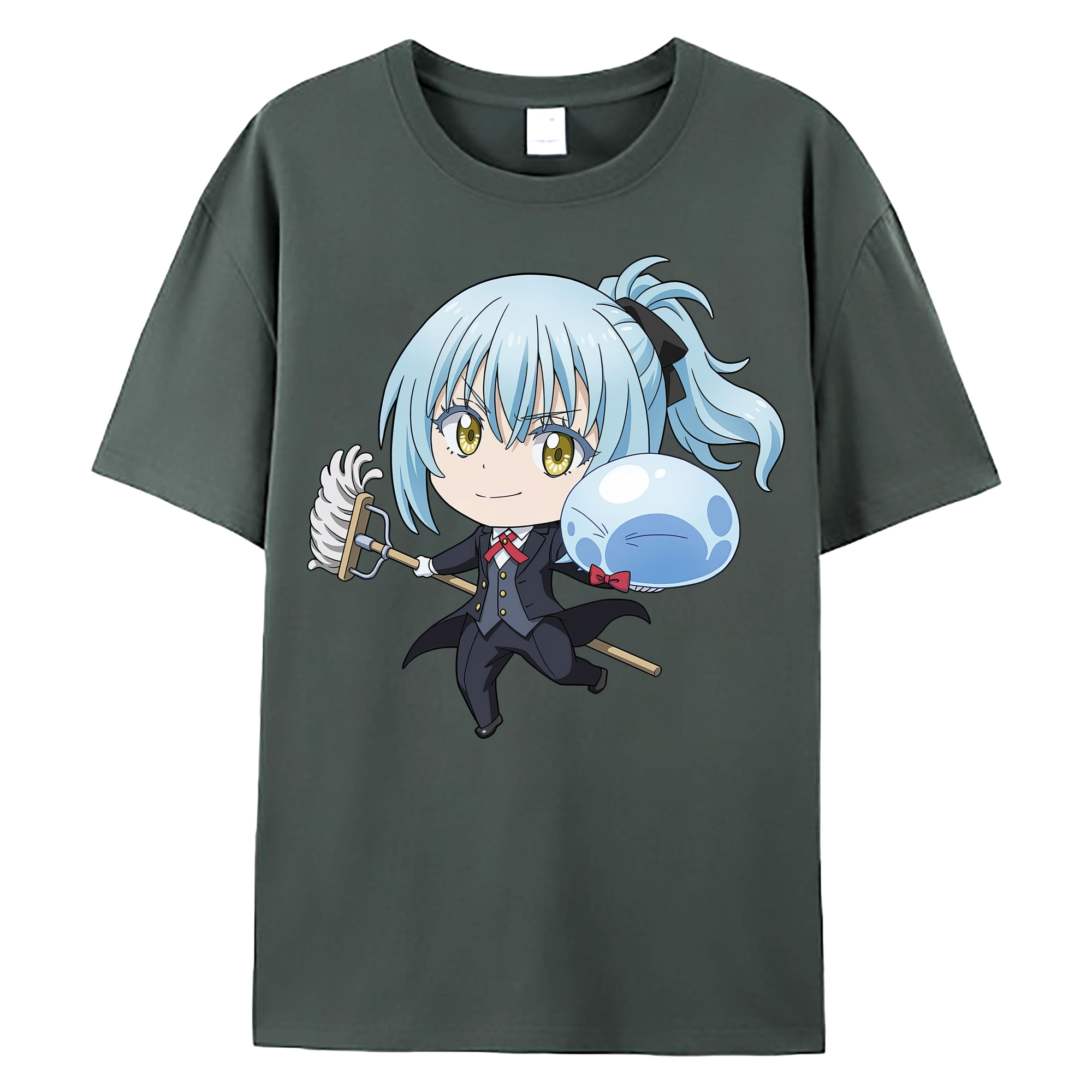 （画像用） 転スラ Regarding Reincarnated to Slime 綿100％ メンズ半袖Tシャツ｜肌触りやわらか＆通気性